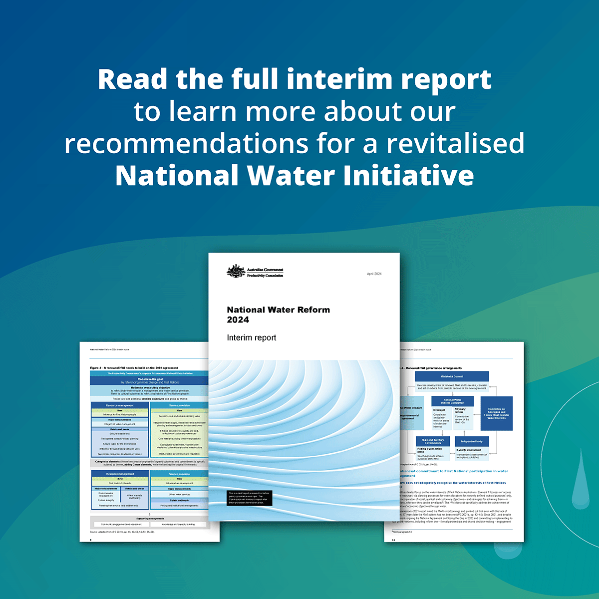 Read the full interim report to learn more about our recommendations for a revitalised National Water Initiative.